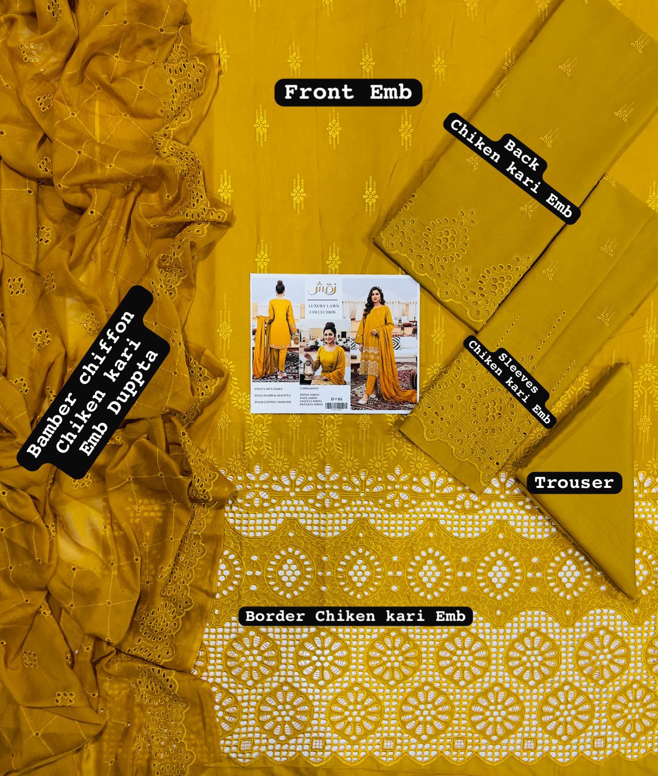 Elegant Beige Chikankari Lawn Suit – Luxury Embroidered Collection