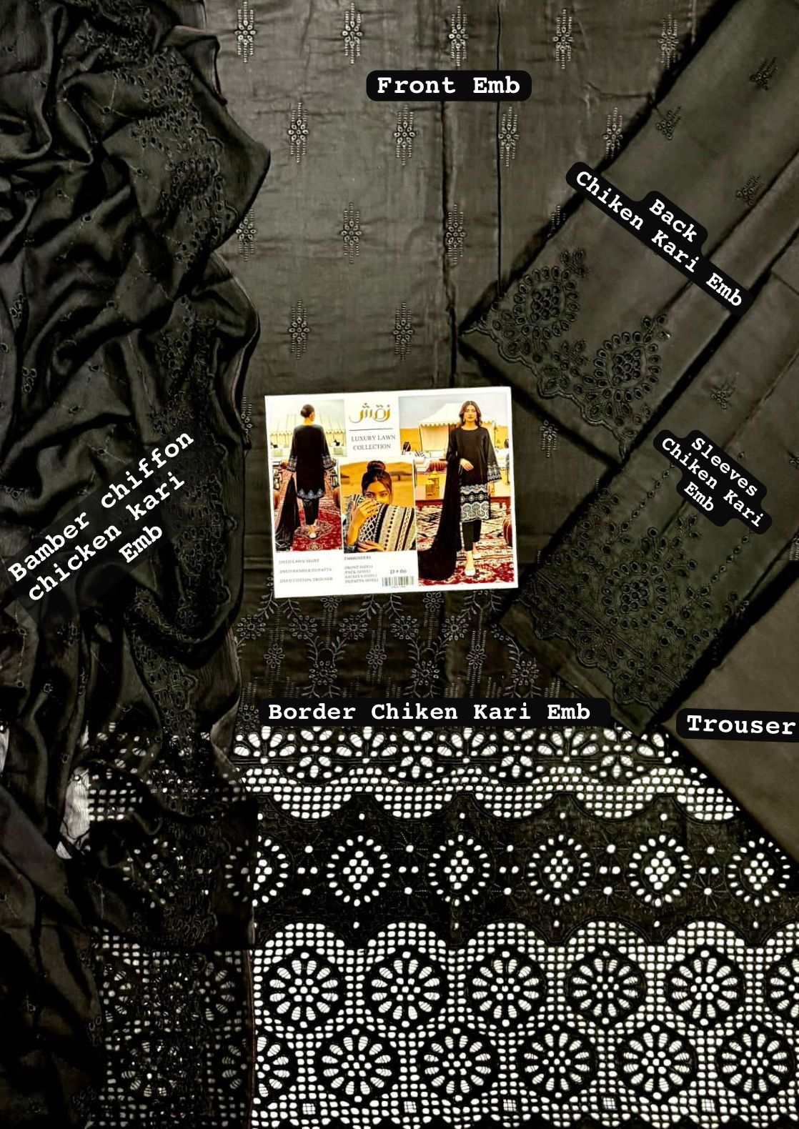 Elegant Beige Chikankari Lawn Suit – Luxury Embroidered Collection